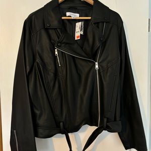 Faux leather jacket